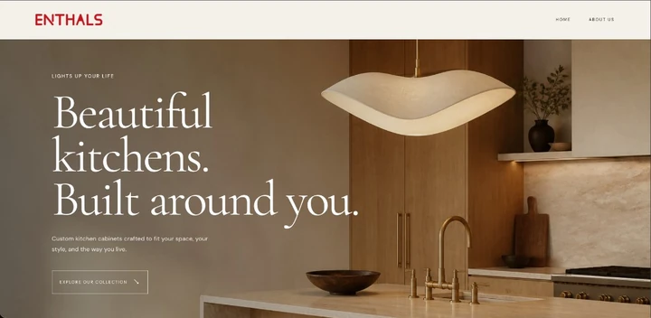 Enthals website homepage